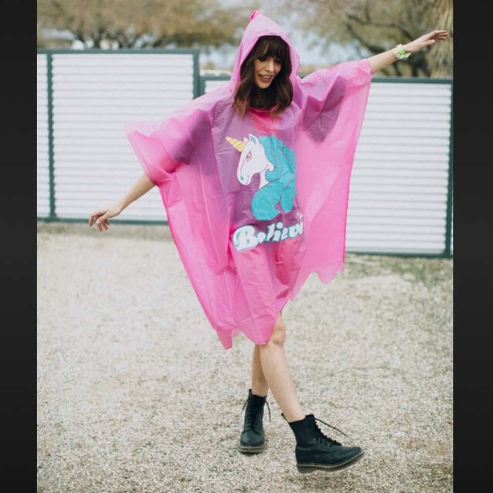 Tilly’s Unicorn Believe Hooded Rain Poncho